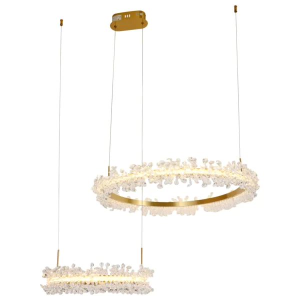 08245,36PA Люстра димм.Лаура латунь d40+60