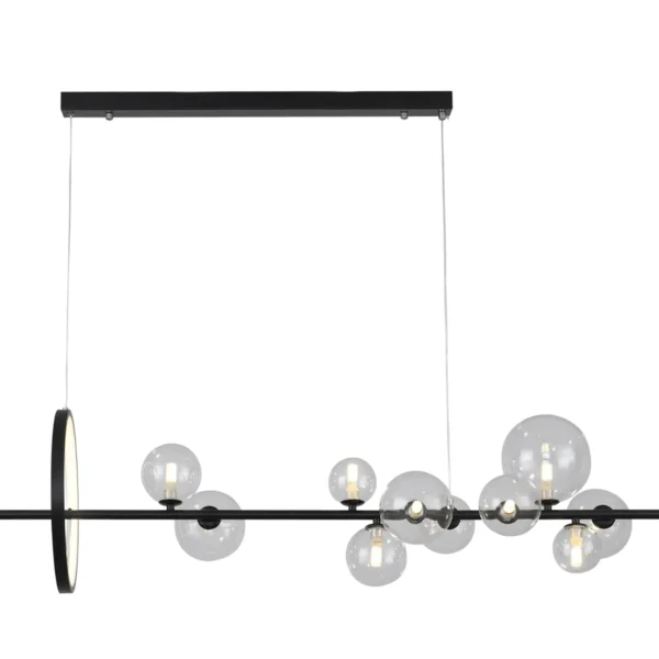 09408-10,19 Люстра Иона черный G9 50W+Led 17W