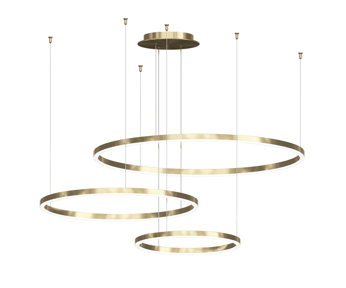 08223,36PA(3000K) Люстра димм.Тор латунь d80+60+40 — изображение 1