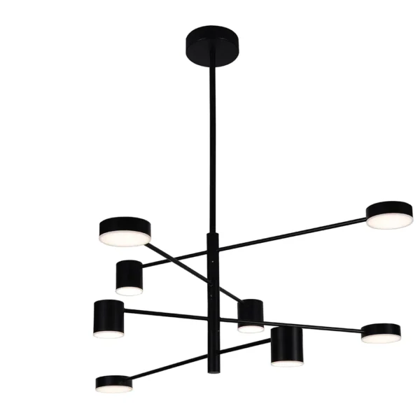 07650-8D,19(4000K) Люстра димм. Мекли черный