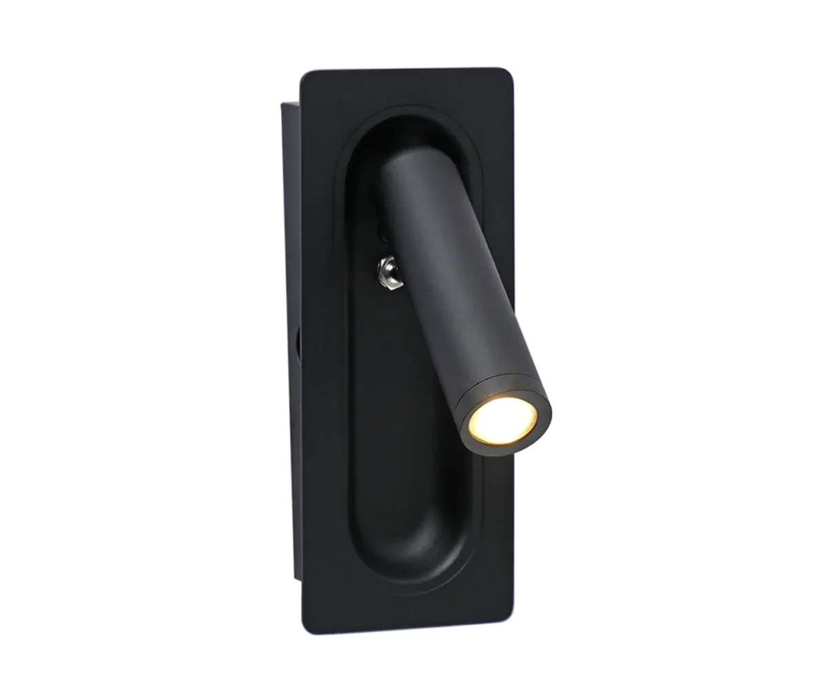 08071M,19 Бра встраиваемое Ризи черный Led 3W — изображение 1