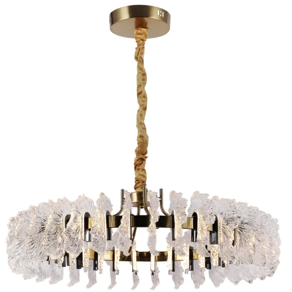 07695-80,36-29 Люстра Мару латунь/черный жемчуг