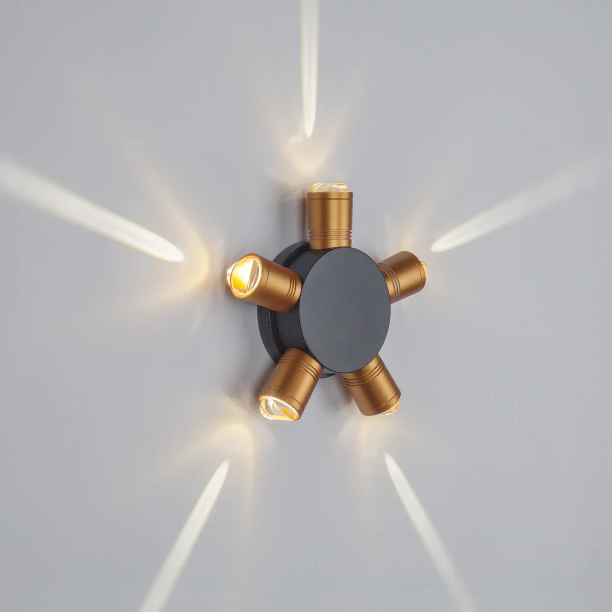 380653 Светильник DITO 5х1W LED 550LM G ЧЕРНЫЙ/ЗОЛОТО 4000K — изображение 3