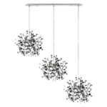 L3PL721134 Подвес тройной линейный EXTRA 3x3x5W(led) G9  (721134 - 3 + 572124 -1) ХРОМ