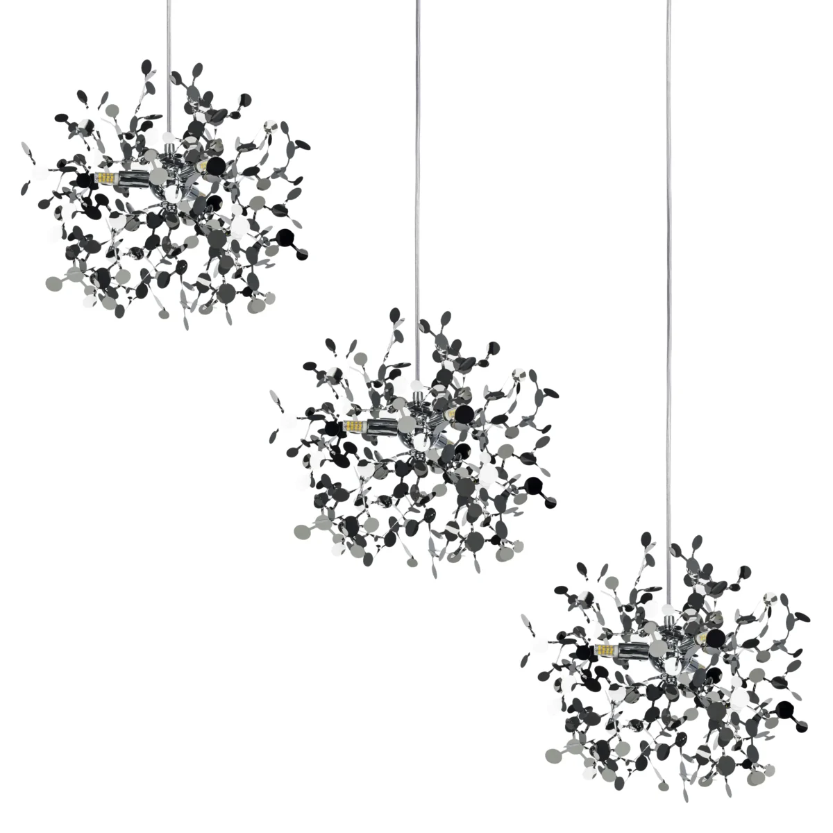 L3PL721134 Подвес тройной линейный EXTRA 3x3x5W(led) G9  (721134 - 3 + 572124 -1) ХРОМ — изображение 4