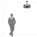 713053 Люстра REGOLO 5х40W E14 ХРОМ/ЗОЛОТО — изображение 6