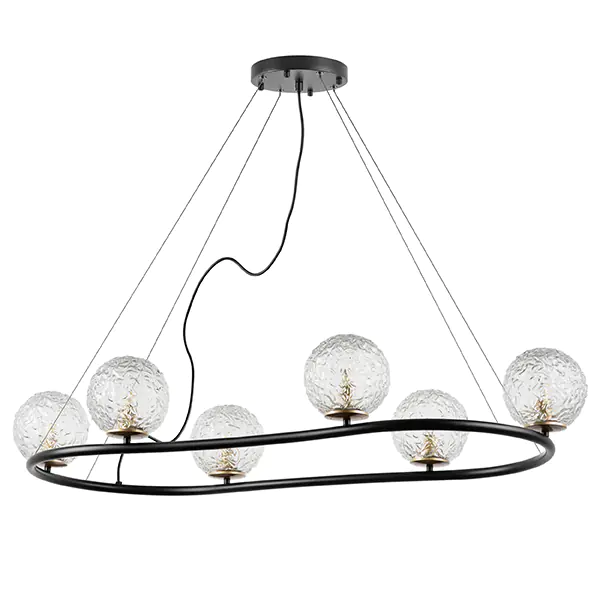 815267 Люстра BARI 6х10W(led) G9 ЧЕРНЫЙ МАТОВЫЙ/ЗОЛОТО