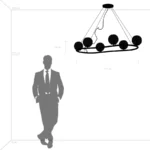 815267 Люстра BARI 6х10W(led) G9 ЧЕРНЫЙ МАТОВЫЙ/ЗОЛОТО — изображение 10