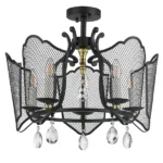 744057 Люстра CASTELLO 5х40W E14 ЧЕРНЫЙ/ЗОЛОТО