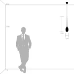 807110 Подвес META 1х40W E14 БЕЛЫЙ/ЧЕРНЫЙ/ХРОМ — изображение 2