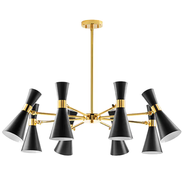 268b4e7c974911e98120c81f66f678b0_0b8b2909d54411e98122c81f66f678b0 816087 Люстра DUMO 8х40W E14 ЧЕРНЫЙ МАТОВЫЙ/ЗОЛОТО — изображение 1