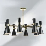 816087 Люстра DUMO 8х40W E14 ЧЕРНЫЙ МАТОВЫЙ/ЗОЛОТО — изображение 11