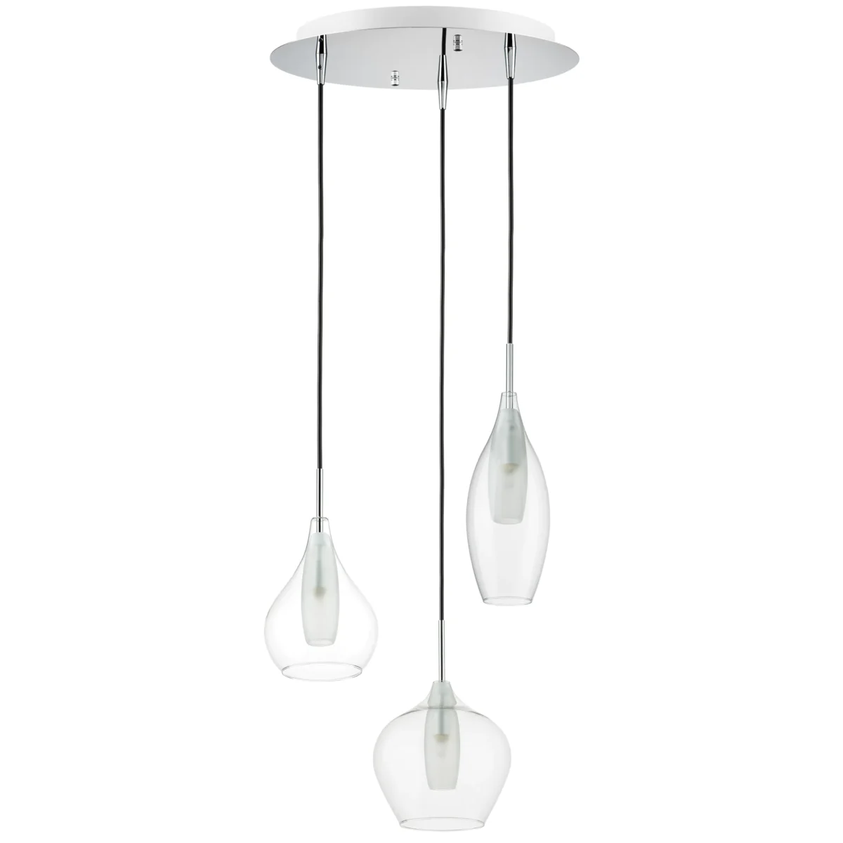 803051 Подвес PENTOLA 3х25W G9 ХРОМ/ПРОЗРАЧНЫЙ — изображение 1