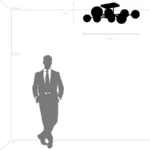 815380 Люстра CROCO 8х40W E14 ЧЕРНЫЙ МАТОВЫЙ/ЗОЛОТО — изображение 12