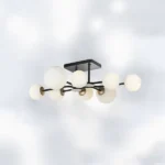 815380 Люстра CROCO 8х40W E14 ЧЕРНЫЙ МАТОВЫЙ/ЗОЛОТО — изображение 2