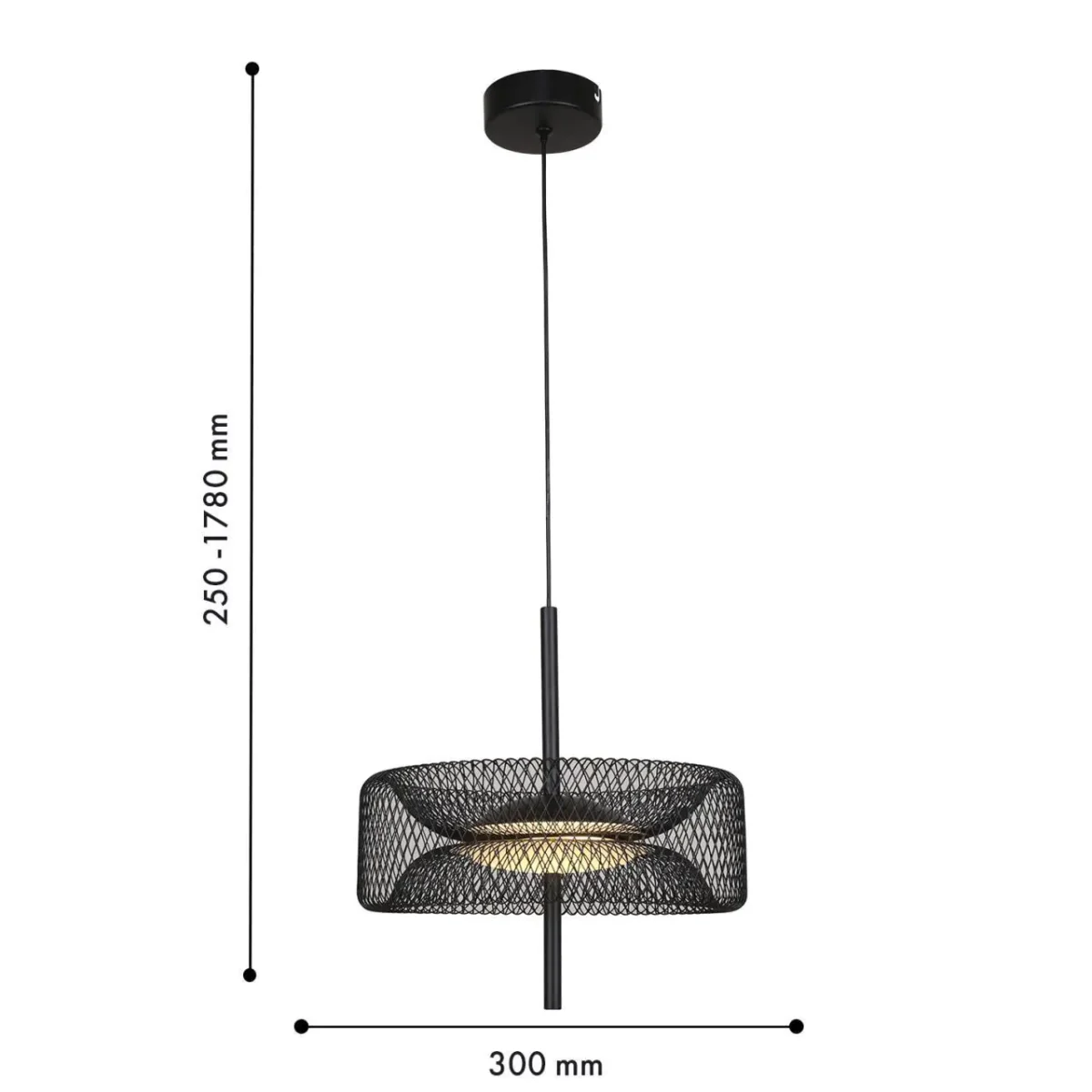 4733-3P, подвес, D300xH400/1780, LEDx12W, 960LM, 3000K, included — изображение 2