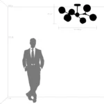 785067 Люстра BETA 6x40W E27 ЧЕРНЫЙ — изображение 2