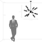 690103 Люстра CROTONE 10х40W E14 ШАМПАНЬ/ПРОЗРАЧНЫЙ — изображение 6