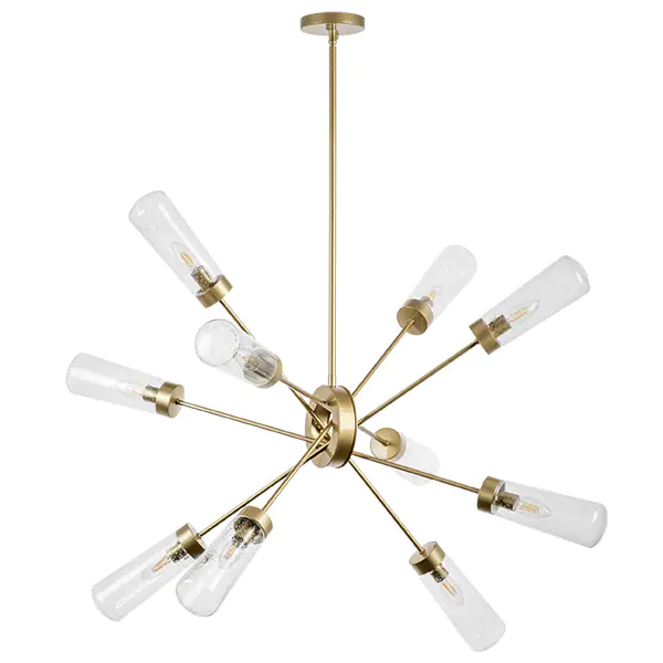 690103 Люстра CROTONE 10х40W E14 ШАМПАНЬ/ПРОЗРАЧНЫЙ