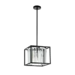 713037 Люстра REGOLO 3х40W G9 ЧЕРНЫЙ МАТОВЫЙ/ПРОЗРАЧНЫЙ