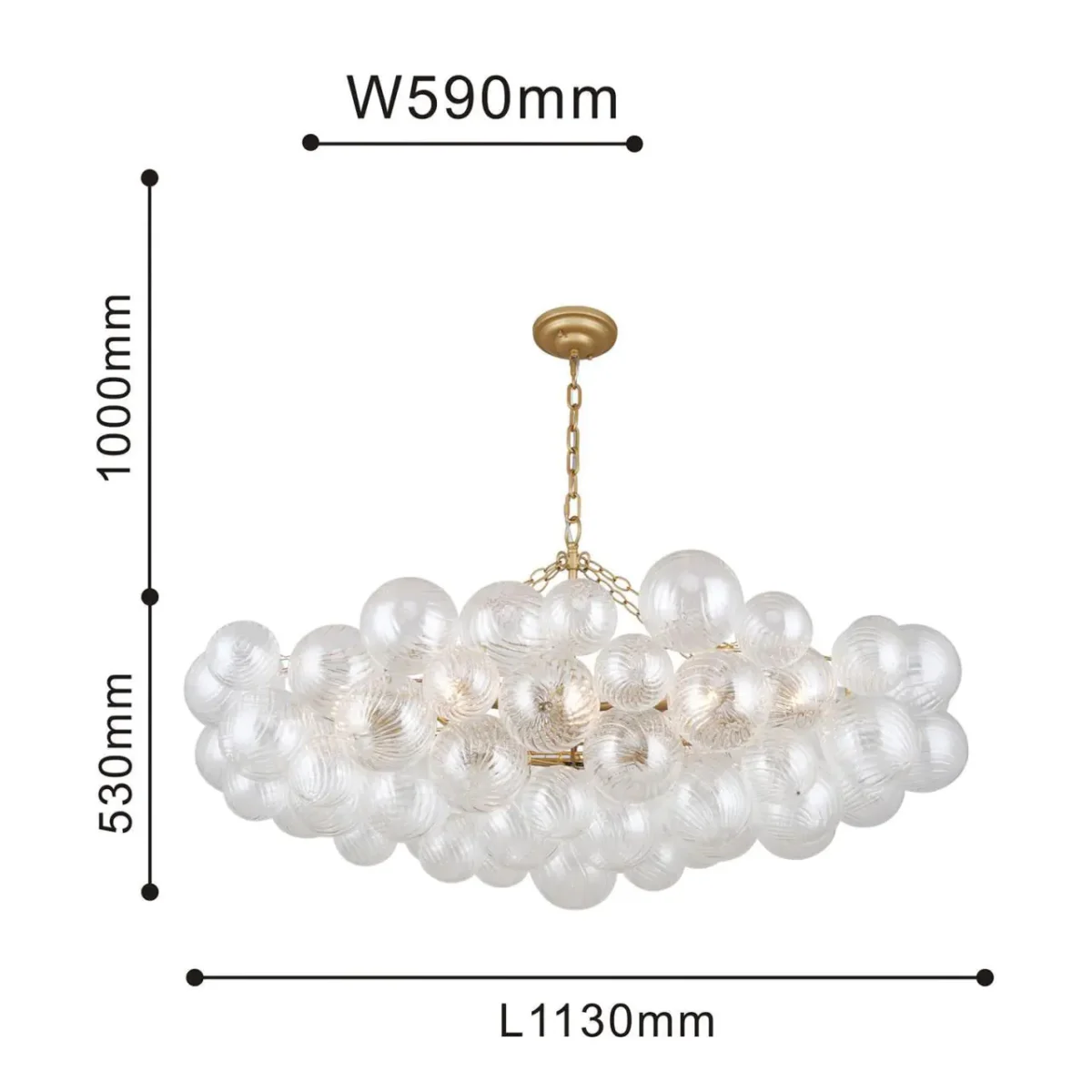 4202-10P, подвесная люстра, L1130xW590xH690/1530, 10xE14x40W, excluded — изображение 3