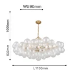 4202-10P, подвесная люстра, L1130xW590xH690/1530, 10xE14x40W, excluded — изображение 3