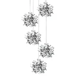 L5PR721134 Подвес пятерной круглый EXTRA 5x3x5W(led) G9  (721134 - 5 + 572154 -1) ХРОМ — изображение 4