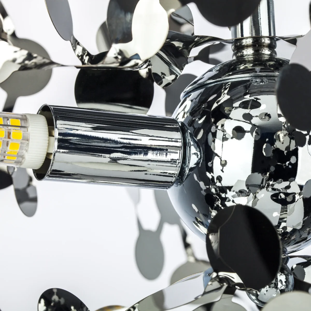 L5PR721134 Подвес пятерной круглый EXTRA 5x3x5W(led) G9  (721134 - 5 + 572154 -1) ХРОМ — изображение 5