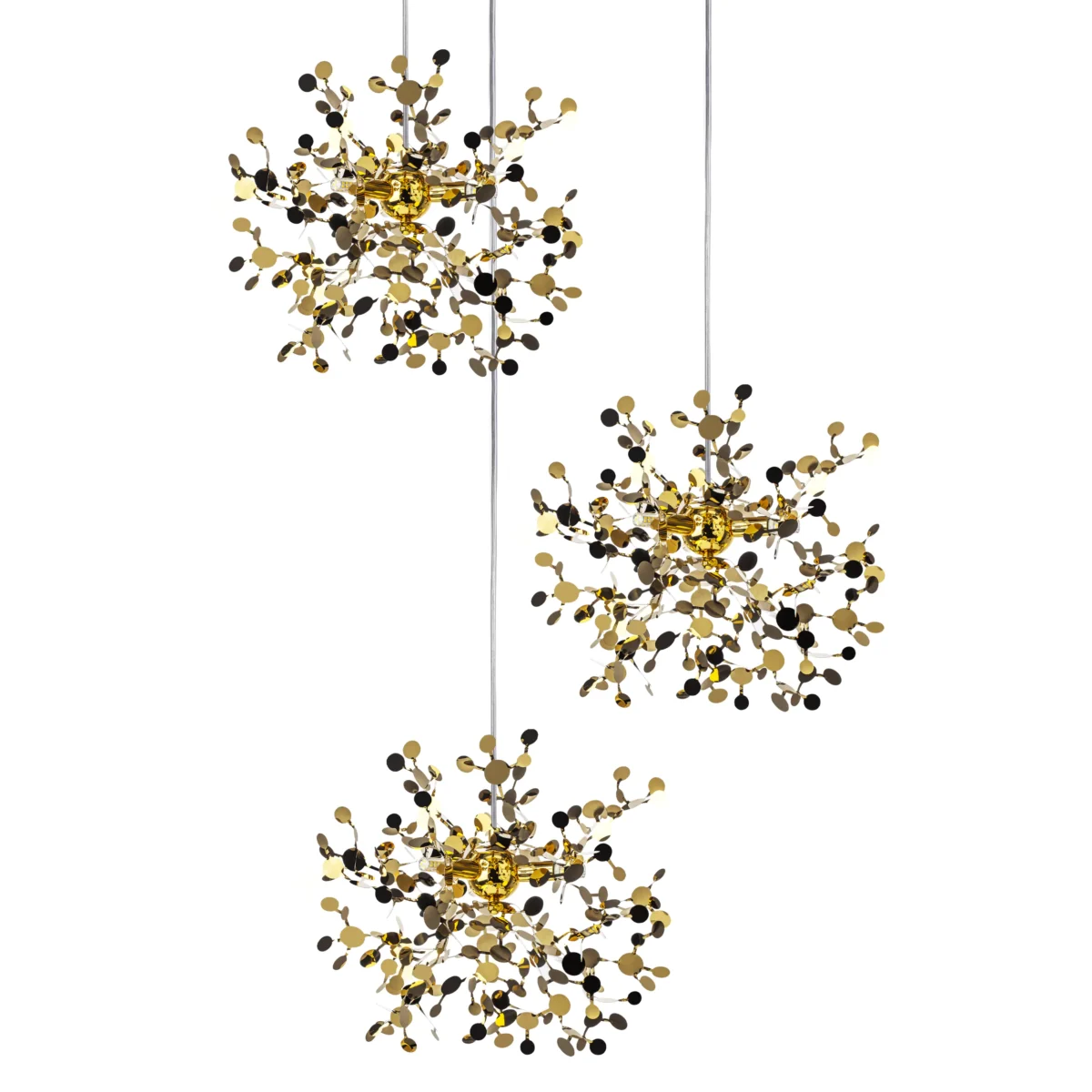 L3PR721132 Подвес тройной круглый EXTRA 3x3x5W(led) G9  (721132 - 3 + 572132 -1) ЗОЛОТО — изображение 4