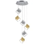 805569 Люстра QUBICA 6х2W(led) G4 12V ЗОЛОТО/ХРОМ/ПРОЗРАЧНЫЙ