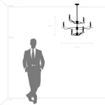 733267 Люстра RAGNO 6х40W E14 ЧЕРНЫЙ МАТОВЫЙ — изображение 6