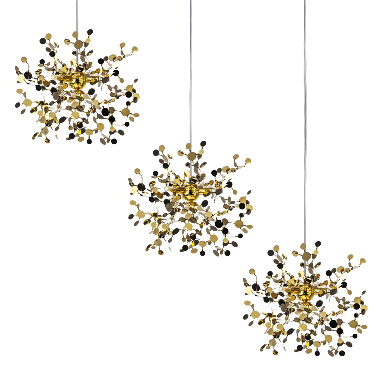 L3PL721132 Подвес тройной линейный EXTRA 3x3x5W(led) G9  (721132 - 3 + 572122 -1) ЗОЛОТО — изображение 4