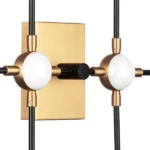 745647 Бра BERGAMO LED 5Wх4 1600LM ЧЕРНЫЙ МАТОВЫЙ/ЗОЛОТО 4000K — изображение 4