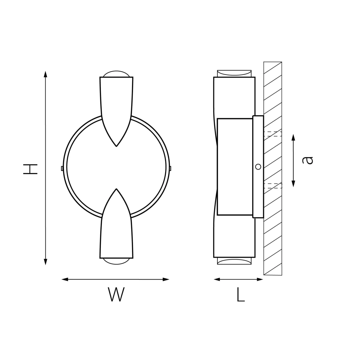 380623 Светильник DITO 2х1W LED 220LM G ЧЕРНЫЙ/ЗОЛОТО 4000K — изображение 4