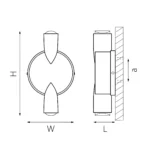 380623 Светильник DITO 2х1W LED 220LM G ЧЕРНЫЙ/ЗОЛОТО 4000K — изображение 4