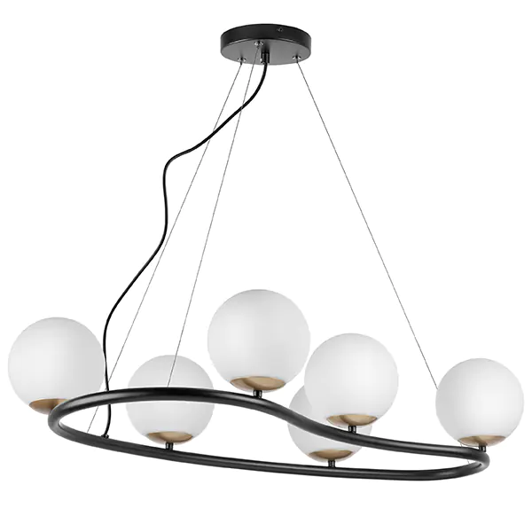 6d3f0232ff4c11eb813dc81f66f678b0_b487a155412d11ec813dc81f66f678b0 815360 Люстра CROCO 6х40W E14 ЧЕРНЫЙ МАТОВЫЙ/ЗОЛОТО — изображение 1