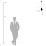 803030 Подвес PENTOLA 1х40W E14 ХРОМ/БЕЛЫЙ — изображение 3