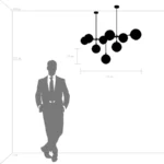 813197 Люстра GLOBO 9х40W E14 umber/white — изображение 2