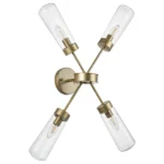 690643 Св-к настенно-потолочн CROTONE 4х40W E14 ШАМПАНЬ/ПРОЗРАЧНЫЙ