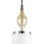 806010 Подвес ESCICA 1х40W E14 БЕЛЫЙ/КОНЬЯК/ХРОМ — изображение 2