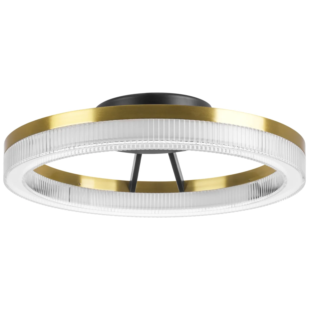 736040 Люстра ROTONDA 21W LED 1053LM 180G ЧЕРНЫЙ/ЛАТУНЬ 3000K — изображение 1