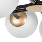 815480 Люстра CROCO 8х40W E14 ЧЕРНЫЙ МАТОВЫЙ/ЗОЛОТО — изображение 8