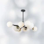 815480 Люстра CROCO 8х40W E14 ЧЕРНЫЙ МАТОВЫЙ/ЗОЛОТО — изображение 5