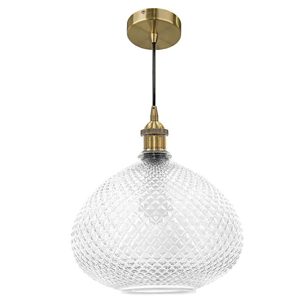 798031 Люстра GENNI 1х40W E27 ЛАТУНЬ/ПРОЗРАЧНЫЙ