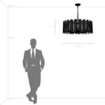 712064 Люстра AGAVE 6х40W E27 СЕРЕБРО С ПАТИНОЙ/ПРОЗРАЧНЫЙ — изображение 2