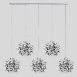 L5PL721134 Подвес пятерной линейный EXTRA 5x3x5W(led) G9 (721134 - 5 + 572164 -1) ХРОМ — изображение 2