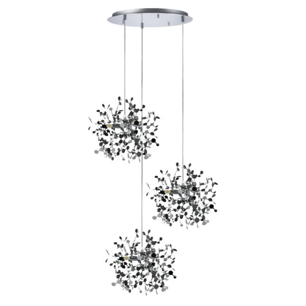 L3PR721134 Подвес тройной круглый EXTRA 3x3x5W(led) G9 (721134 - 3 + 572134 -1) ХРОМ