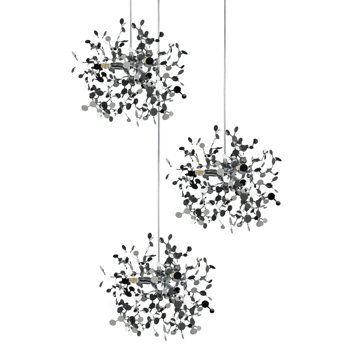 L3PR721134 Подвес тройной круглый EXTRA 3x3x5W(led) G9  (721134 - 3 + 572134 -1) ХРОМ — изображение 4