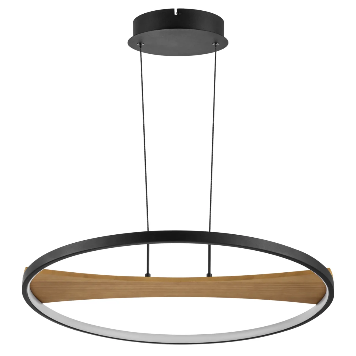723127 Люстра LODI LED 36W 2880LM ЧЕРНЫЙ/ДЕРЕВО 3000K — изображение 1
