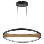 723127 Люстра LODI LED 36W 2880LM ЧЕРНЫЙ/ДЕРЕВО 3000K